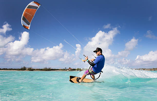 Logo activté kite en bleu vert