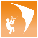 Image logo activté cerf volant en orange