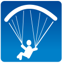 Image logo activté parapente en bleu